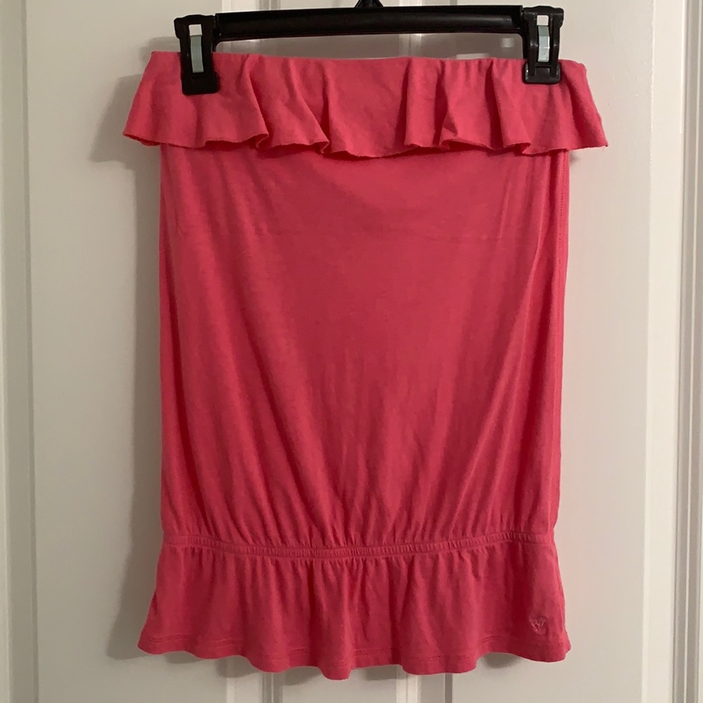 XS American Eagle Strapless peplum top